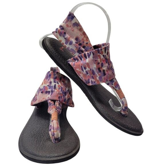 Sanuk Women's Yoga Mat‎ Sling Flip Flops Sandals US Size 8 - Picture 1 of 9